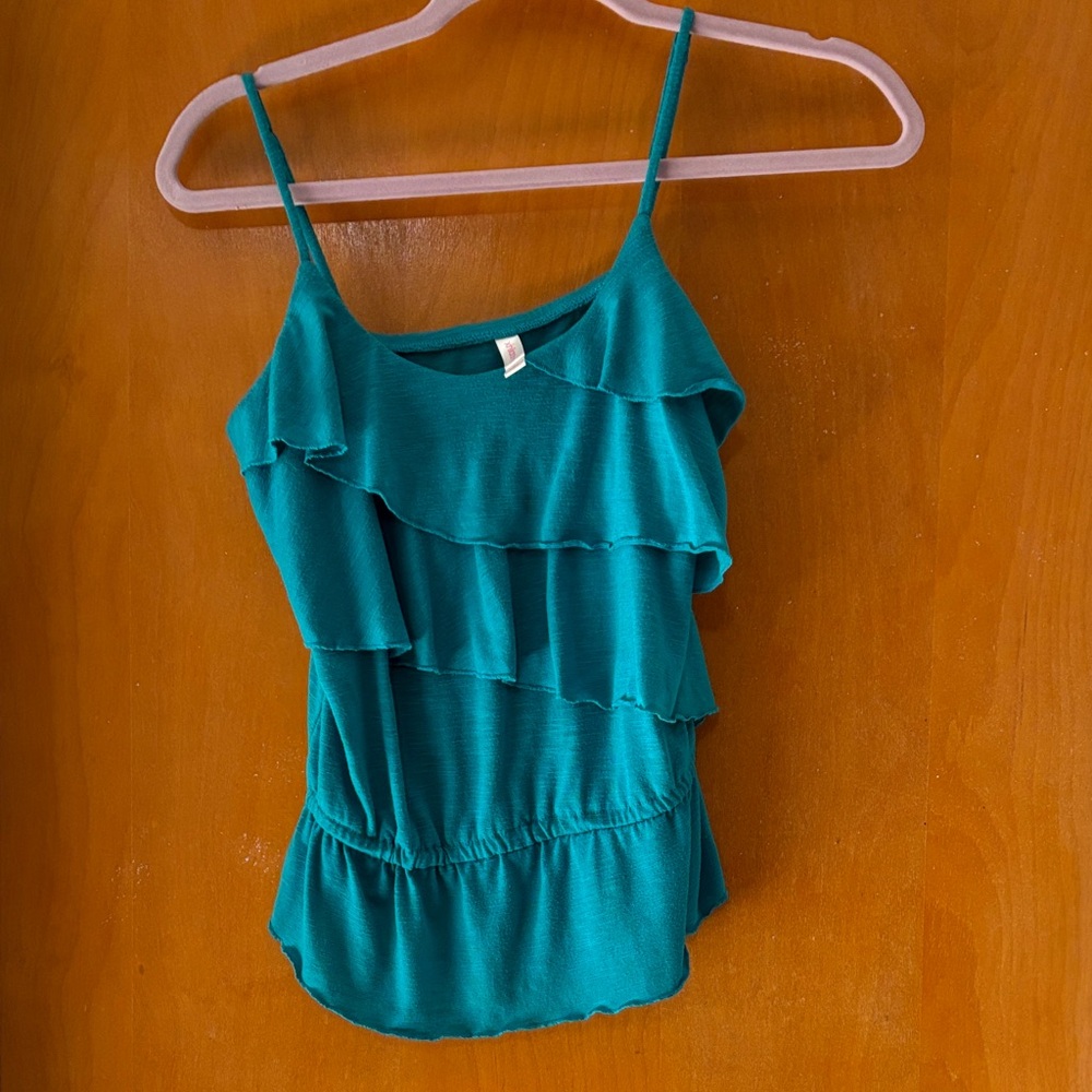 Xhilaration Teal Layered Camisole